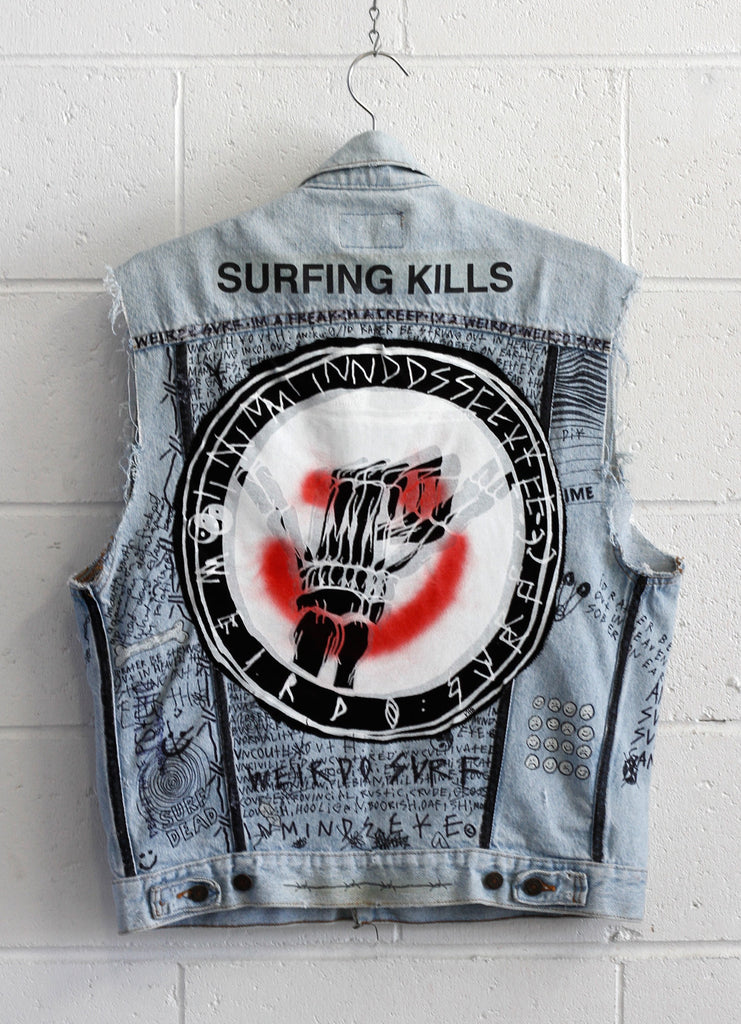 SURFING KILLS VEST / custom vest 1 of 1