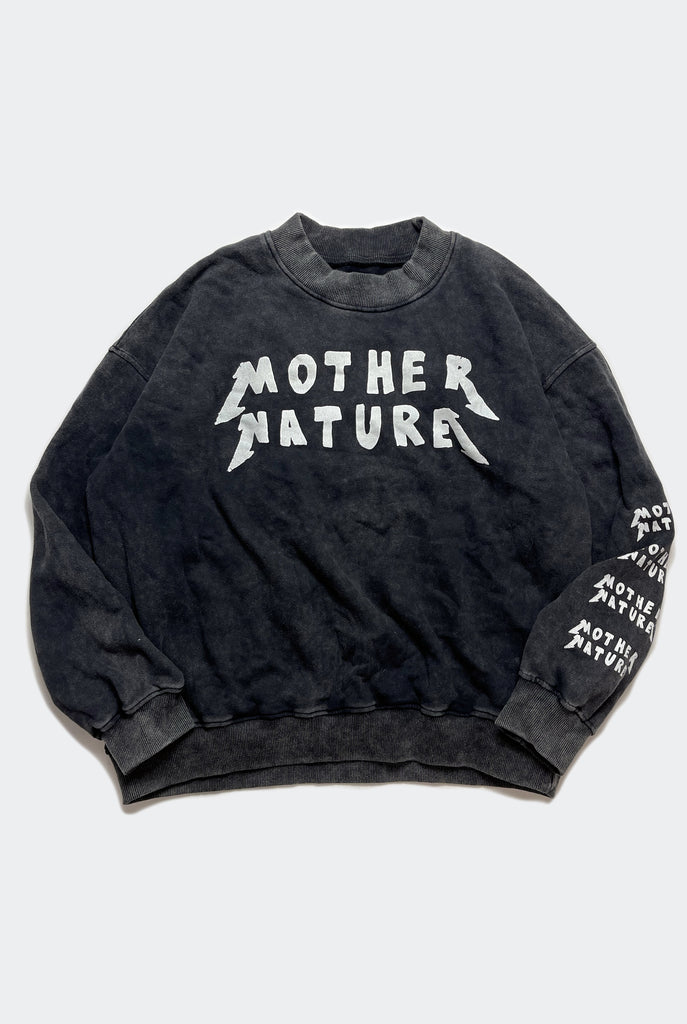 MOTHER NATURE CREW / WASHED BLACK PREORDER