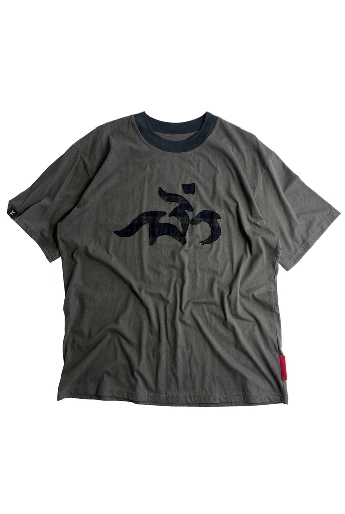 OM CHECK TEE BLACK / 1 of 1