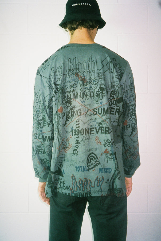 TOTALLY WIRED L/S TEE  / DEEP FOREST