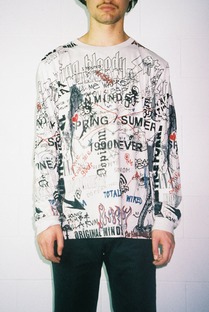 TOTALLY WIRED L/S TEE  / DIRTY WHITE