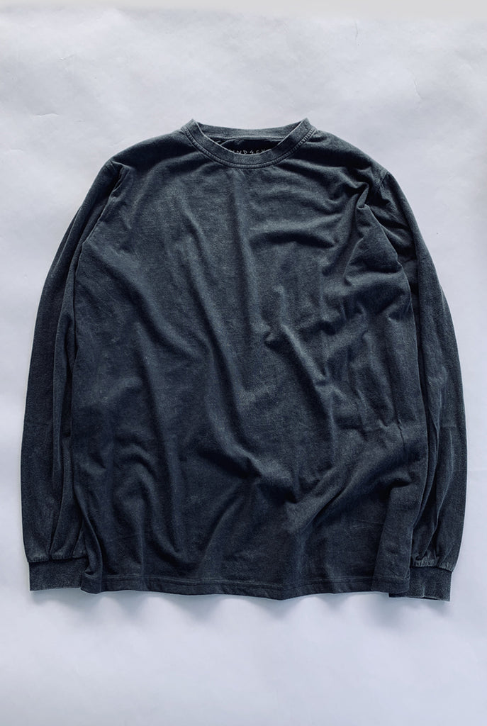 EARTHCORE L/S TEE / WASHED BLACK "unisex"